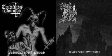 Black Priest of Satan / Crucifixion Wounds - Black Soul Mysteries / Desecration Rites